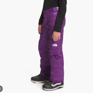 North Face Girls Hyvent Purple Snow Pants Insulated size Large 14/16 Waterproof